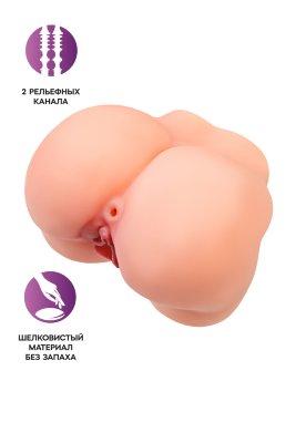 Реалистичный мастурбатор в форме попки с 2 любовными входами Миниатюрная попка весом 1 кг повторяет идеальные изгибы женского тела и таит в себе море удовольствия, несмотря на размер.Шелковистый материал напоминает мягкую женскую кожу.Для секса предусмотрено 2 анатомических отверстия с дополнительной стимуляцией: вагинальное и анальное. Работа - 13 х 13 х 8,5 см. Страна: Китай. Материал: термопластичный эластомер (TPE).