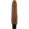 Коричневый вибратор с эффектом скользящей кожи Waldorf - 21,5 см.