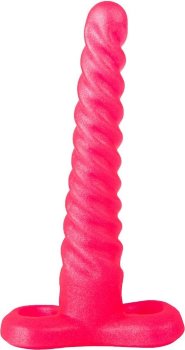 Спиралевидный гелевый плаг розового цвета - 15 см.