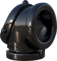 Черное эрекционное кольцо Rock Hard Cock Pipe