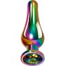 Радужная металлическая пробка Rainbow Metal Plug Medium - 11,1 см.