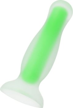 Зеленая, светящаяся в темноте анальная втулка Victor Glow - 10 см.