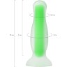 Зеленая, светящаяся в темноте анальная втулка Victor Glow - 10 см.