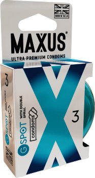 Презервативы Maxus G spot с двойной спиралью - 3 шт.