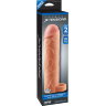 Телесная насадка с кольцом Perfect 2 Extension with Ball Strap - 19 см.