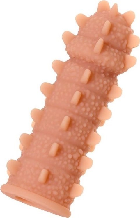 Телесная реалистичная насадка KOKOS Extreme Sleeve 04 с дополнительной стимуляцией - 12,7 см.