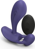 Темно-синий вибромассажер Witty P G Vibrator with Remote Control