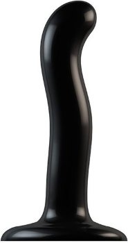 Черный фаллоимитатор-насадка Strap-On-Me P G spot Dildo size S - 16,4 см.