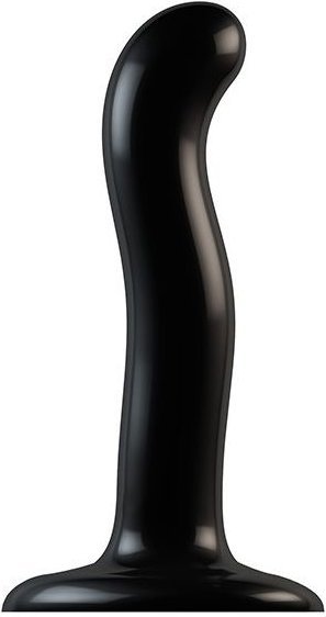 Черный фаллоимитатор-насадка Strap-On-Me P G spot Dildo size S - 16,4 см.