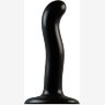 Черный фаллоимитатор-насадка Strap-On-Me P G spot Dildo size S - 16,4 см.