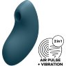 Синий вакуум-волновой вибростимулятор Vulva Lover 2