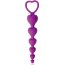 Фиолетовая анальная цепочка с сердечками - 14,5 см.  Цена 621 руб. - Фиолетовая анальная цепочка с сердечками - 14,5 см.