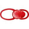 Красная насадка на пенис для двойного проникновения Black Red - 16,5 см.