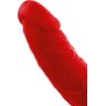 Красная насадка на пенис для двойного проникновения Black Red - 16,5 см.