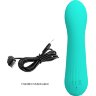 Бирюзовый изогнутый вибратор Faun - 15 см.