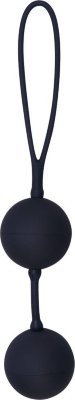 Черные вагинальные шарики с петлёй Black Velvets  Цена 3 556 руб. Длина: 1 см. Диаметр: 3.5 см. Вагинальные шарики со смещенным центром тяжести. Страна: Германия. Материал: силикон.