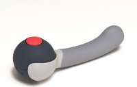Серая насадка Reach для вибромассажёра Revel Body - 14 см.