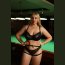 Черные кожаные гартеры с бантиками plus size - Черные кожаные гартеры с бантиками plus size