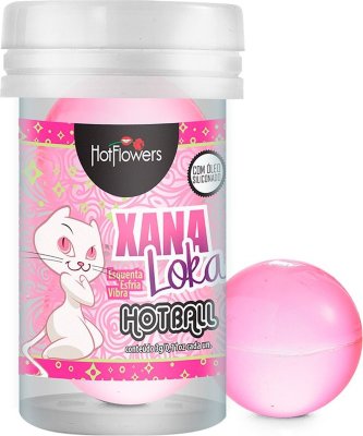 Лубрикант на силиконовой основе с эффектом вибрации Xana Loka Hot Ball (2 шарика по 3 гр.)  Цена 620 руб. Интимный гель Xana Loka Hot Ball на силиконовой основе с эффектом вибрации. Он вызывает ощущения вибрации, нагрева. Шарики покрыты желатиновыми капсулами пищевого качества, которые очень легко ломаются и выводятся или растворяются в организме после полового акта. вскройте упаковку, выньте желатиновую капсулу и введите ее во влагалищный канал. После использования промойте внешнюю интимную область водой с мылом. диметикон, бутилгидрокситолуол, ваниллиловый бутиловый эфир, экстракт спилантеса акмеллы, эфирное масло гвоздики, ментол. Страна: Бразилия. Объем: 2 шарика по 3 гр.