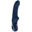 Синий вибратор Tiger с ребрышками - 22,5 см.  Цена 10 849 руб. - Синий вибратор Tiger с ребрышками - 22,5 см.