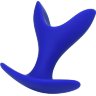 Синяя силиконовая расширяющая анальная пробка Bloom - 8,5 см.