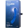 Синий двусторонний стеклянный фаллоимитатор Double Crystal - 19,5 см.
