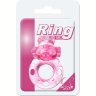 Розовое эрекционное виброкольцо на пенис Pink Bear