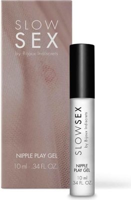Возбуждающий гель для сосков Slow Sex Nipple Play Gel - 10 мл.  Цена 2 736 руб. Возбуждающий гель для сосков Nipple Play Gel. Обладает охлаждающим эффектом, усиливающим все ощущения. Удобный флакон с роликом для нанесения. Страна: Испания. Объем: 10 мл.