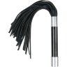 Черная плеть Easytoys Flogger With Metal Grip - 38 см.
