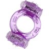 Фиолетовое виброкольцо с двумя вибропульками
