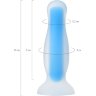 Голубая, светящаяся в темноте анальная втулка Kyle Glow - 10 см.
