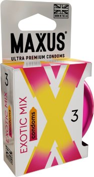 Ароматизированные презервативы Maxus Exotic Mix - 3 шт.