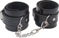 Черные оковы на ноги Obey Me Leather Ankle Cuffs