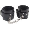 Черные оковы на ноги Obey Me Leather Ankle Cuffs