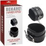Черные оковы на ноги Obey Me Leather Ankle Cuffs