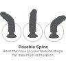 Вибромассажер со съёмной присоской 8 Vibrating Cock with Balls - 20,3 см.