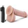 Телесный вибратор THE GOALIE 8INCH DILDO - 20,3 см.
