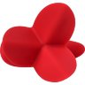 Красная силиконовая расширяющая анальная пробка Flower - 9 см.