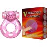 Розовое эрекционное кольцо с вибрацией Pink Bear