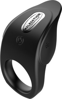 Черное эрекционное виброкольцо Vibro Lust Ring
