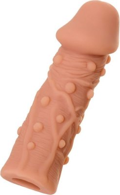 Насадка фаллического вида с венками и шишечками Extreme Sleeve 006 S-size - 12,7 см. Длина: 12.7 см. Диаметр: 3.7 см. Увеличивающая насадка с впечатляющей дополнительной стимуляцией решает сразу 3 задачи: дарит удовольствие обоим партнерам, позволяет экспериментировать с секс-игрушками и выводит интимную жизнь на более высокий уровень Желанное разнообразие. Насадка придает члену внушительный объем и новую форму, поэтому как нельзя лучше подходит для сценариев - секс с незнакомцем. При этом выразительный рельеф с выпуклыми точками и шипами привносит незабываемый эффект новизны в ощущения партнерши. Зашкаливающее удовольствие для двоих. В то время как женщина испытывает потрясающее чувство наполненности и получает интенсивную стимуляцию стенок влагалища, мужчина наслаждается более продолжительным половым актом и возбуждающими оргазмами партнерши. Яркие эксперименты. Киберкожа прекрасно передает всю мощность вибраций, поэтому насадку можно использовать не только с партнером, но и с любимым вибратором. Вы также оцените , как она превосходно тянется и легко надевается на член, обеспечивая при этом плотное и комфортное прилегание, как быстро принимает температуру тела и насколько она приятна на ощупь. Страна: Корея. Материал: термопластичная резина (TPR).