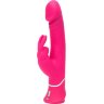 Розовый вибратор-кролик Realistic Dual Density Rechargeable Rabbit Vibrator - 25,5 см.