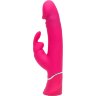 Розовый вибратор-кролик Realistic Dual Density Rechargeable Rabbit Vibrator - 25,5 см.