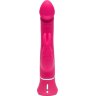 Розовый вибратор-кролик Realistic Dual Density Rechargeable Rabbit Vibrator - 25,5 см.