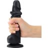 Черный фаллоимитатор Strap-On-Me Sliding Skin Realistic Dildo size L