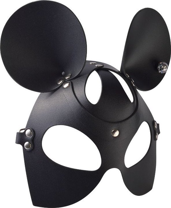 Черная кожаная маска Мышка