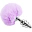 Серебристая анальная пробка с сиреневым мехом Metal Anal Fluffly Twist Plug L - Серебристая анальная пробка с сиреневым мехом Metal Anal Fluffly Twist Plug L