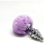 Серебристая анальная пробка с сиреневым мехом Metal Anal Fluffly Twist Plug L - Серебристая анальная пробка с сиреневым мехом Metal Anal Fluffly Twist Plug L