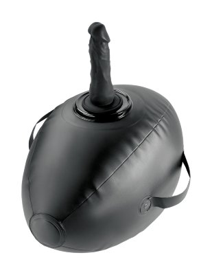 Черный надувной мяч с платформой для фиксации дилдо Body Dock Inflatable Love Ball  Цена 11 221 руб. Body Dock Inflatable Love Ball — надувной шар для удовольствий, который выведет ваши сексуальные игры на новый уровень! Шар надувается до длины в 40 см, а его эргономичный, пружинистый дизайн открывает бесконечное количество поз и возможностей. Встроенные ручные ремешки обеспечивают комфорт и уверенность в каждом движении. После использования шар легко спустить и убрать. В комплект входит силиконовый фаллоимитатор Dildo Platinum. Этот универсальный надувной аксессуар совместим с большинством игрушек с присоской — дилдо, вибраторов и мастурбаторов, включая те, что уже есть у вас. Запатентованная площадка Body Dock диаметром 8,5 см позволяет легко прикреплять и менять любимые насадки — без колец, без застёжек, без лишних хлопот. Размеры - 41,9 х 22,9 см. Длина фаллоимитатора - 14 см, диаметр - 36 см. Страна: Китай. Материал: поливинилхлорид (ПВХ, PVC).