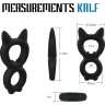Черное двойное эрекционное кольцо Rooster Kalf